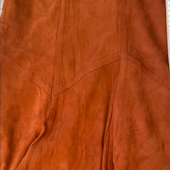 NWT Elegant Brown soft suede Skirt /lining /back zipper size14 - Picture 15 of 16